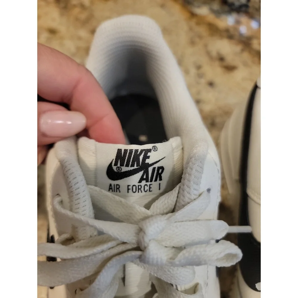 NIKE AIR FORCE 1 LOW ID NIKE BY YOU HD WHITE-BLACK SZ 10 [CT7875-994] Worn Once
